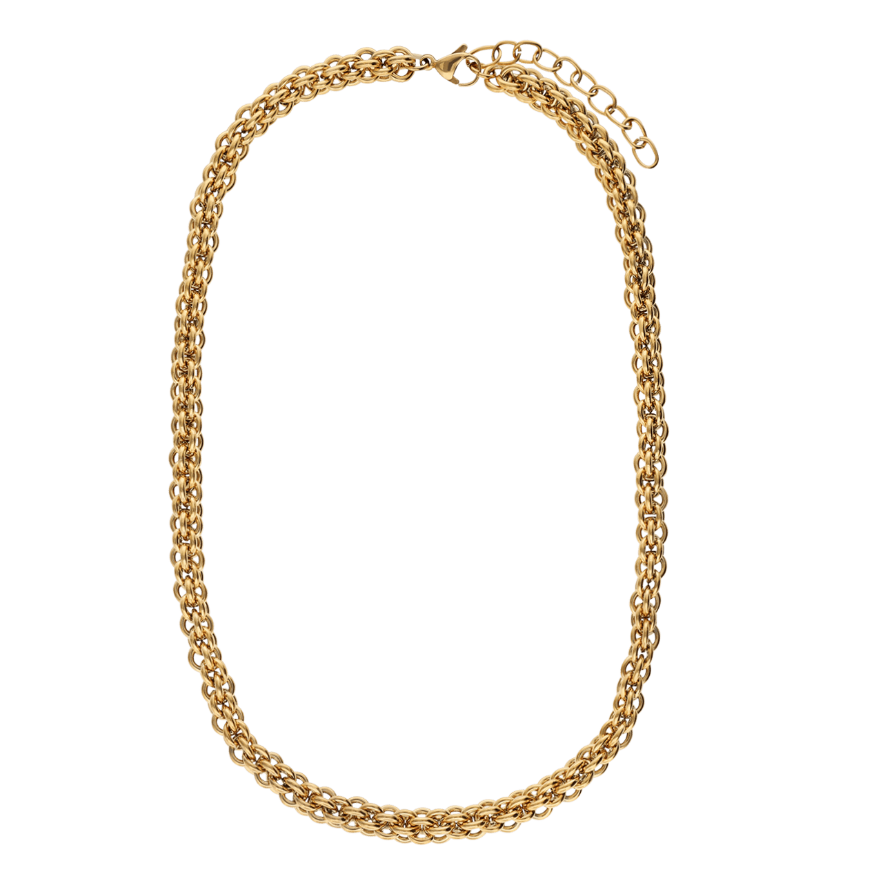 Camille gerecycled stainless steel 18 karaat goldplated ketting voor dames
