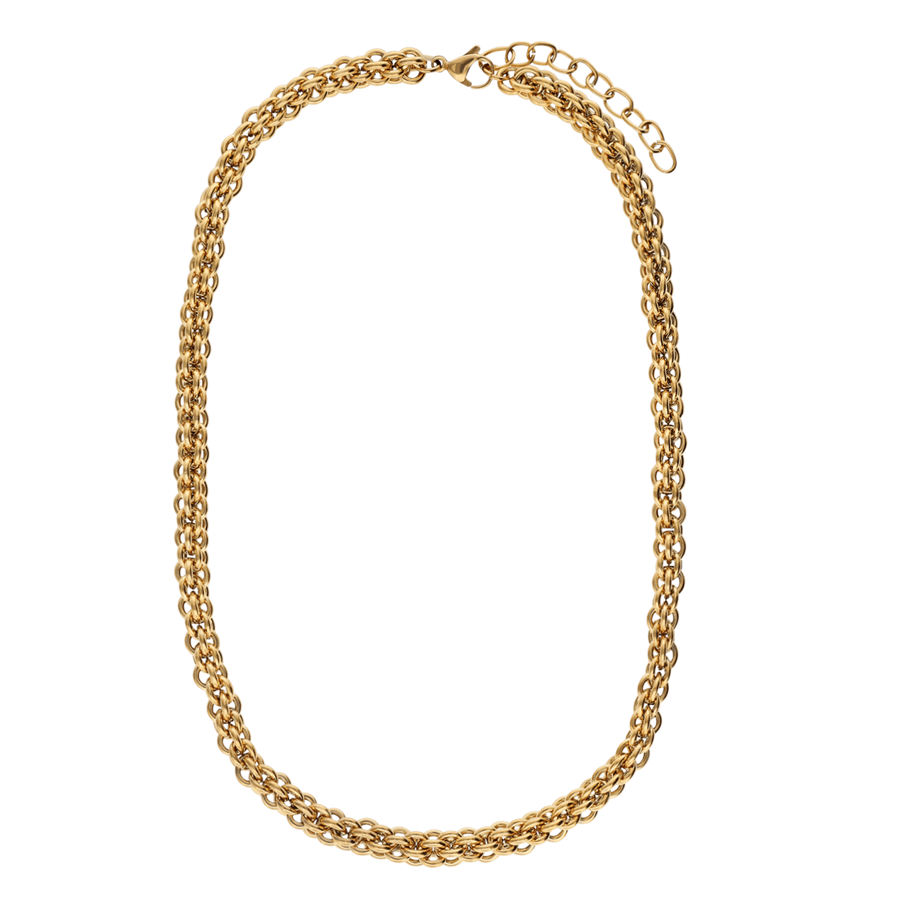 Stalen goldplated ketting voor dames