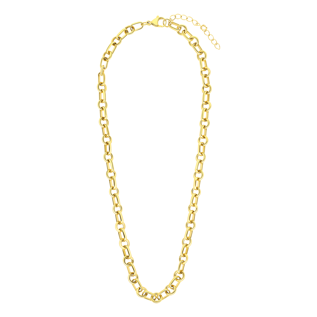 Halskette, Edelstahl, vergoldet (750 Gold), Ines