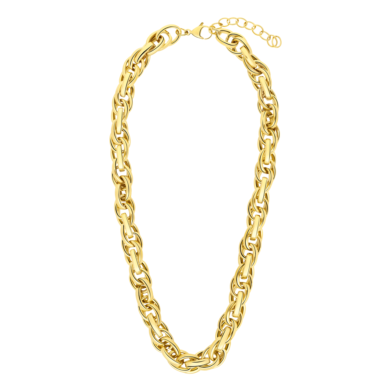 Camille gerecycled stainless steel 18 karaat goldplated ketting voor dames