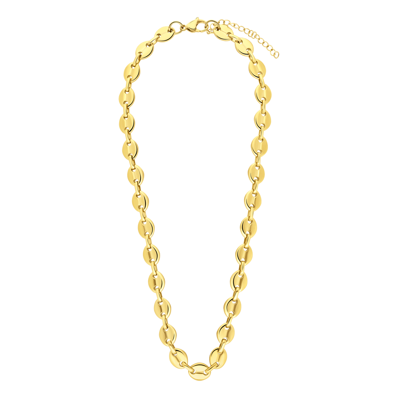 Stalen goldplated ketting voor dames