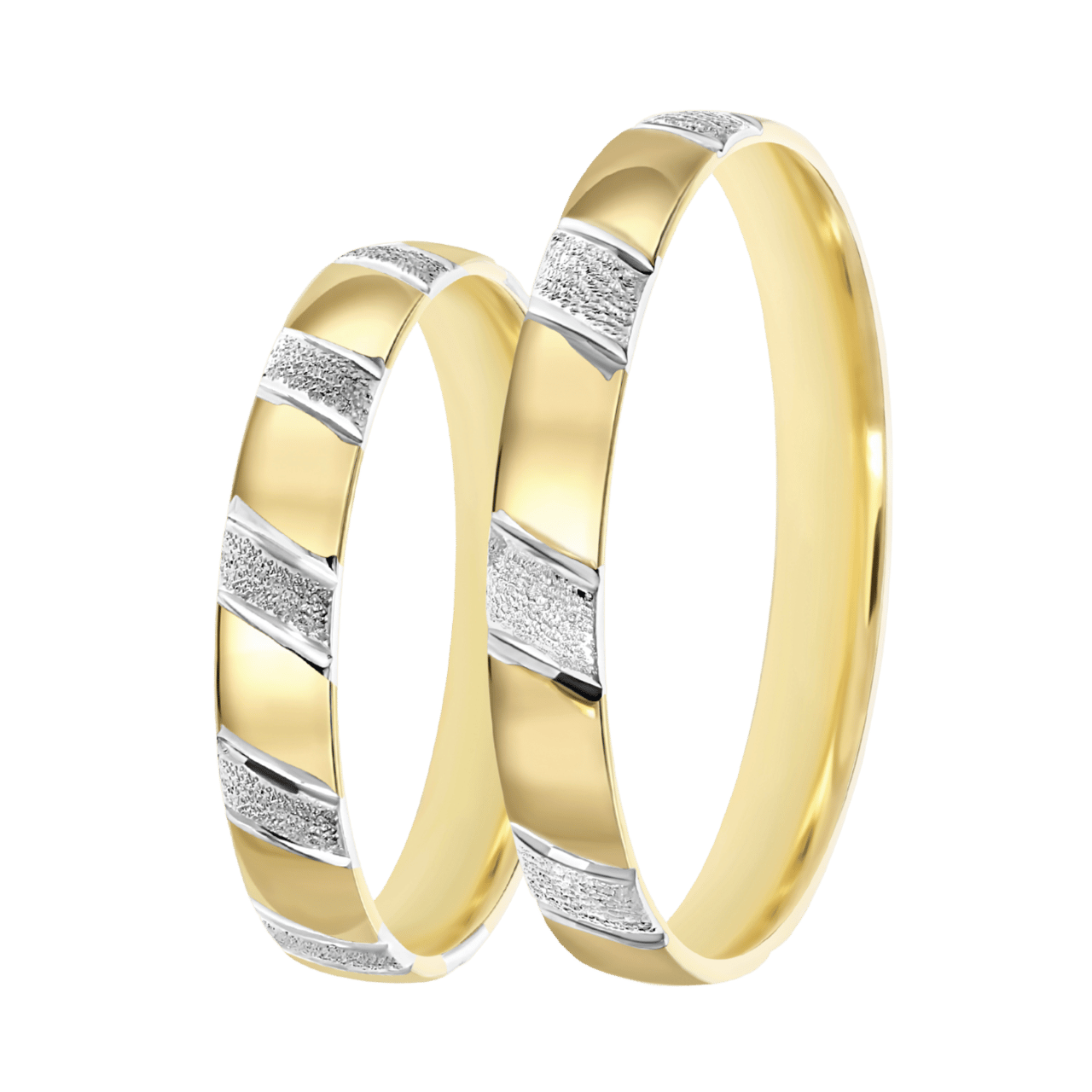 14K bicolor dames trouwring 3mm Layla TW 309