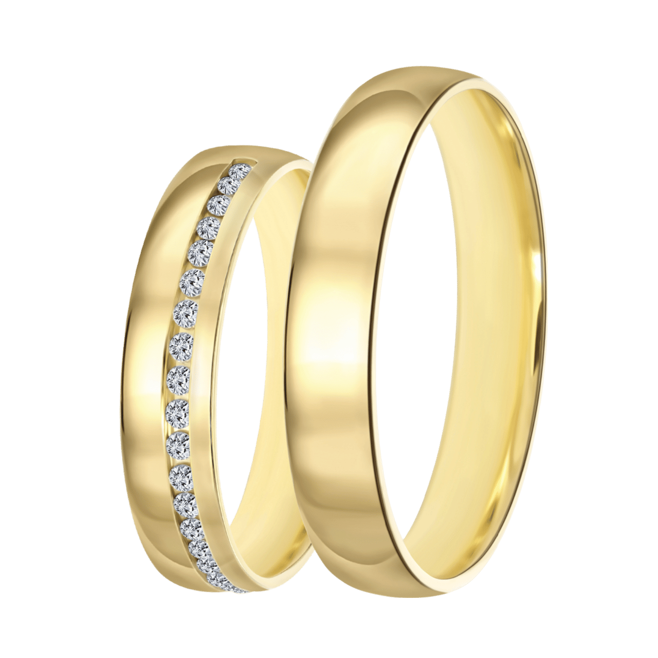 Trauring für Damen, 585 Gelbgold, 4 mm, Liz TW 451