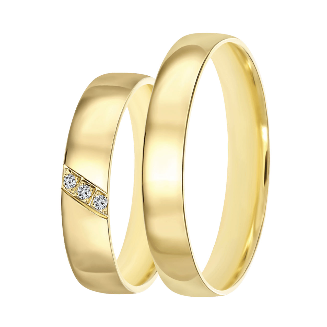 Trauring für Damen, 375 Gelbgold, 4 mm, Mayra TW 452