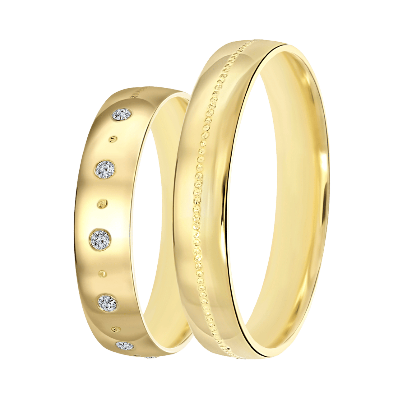 Trauring für Damen, 375 Gelbgold, 4 mm, Nora TW 454