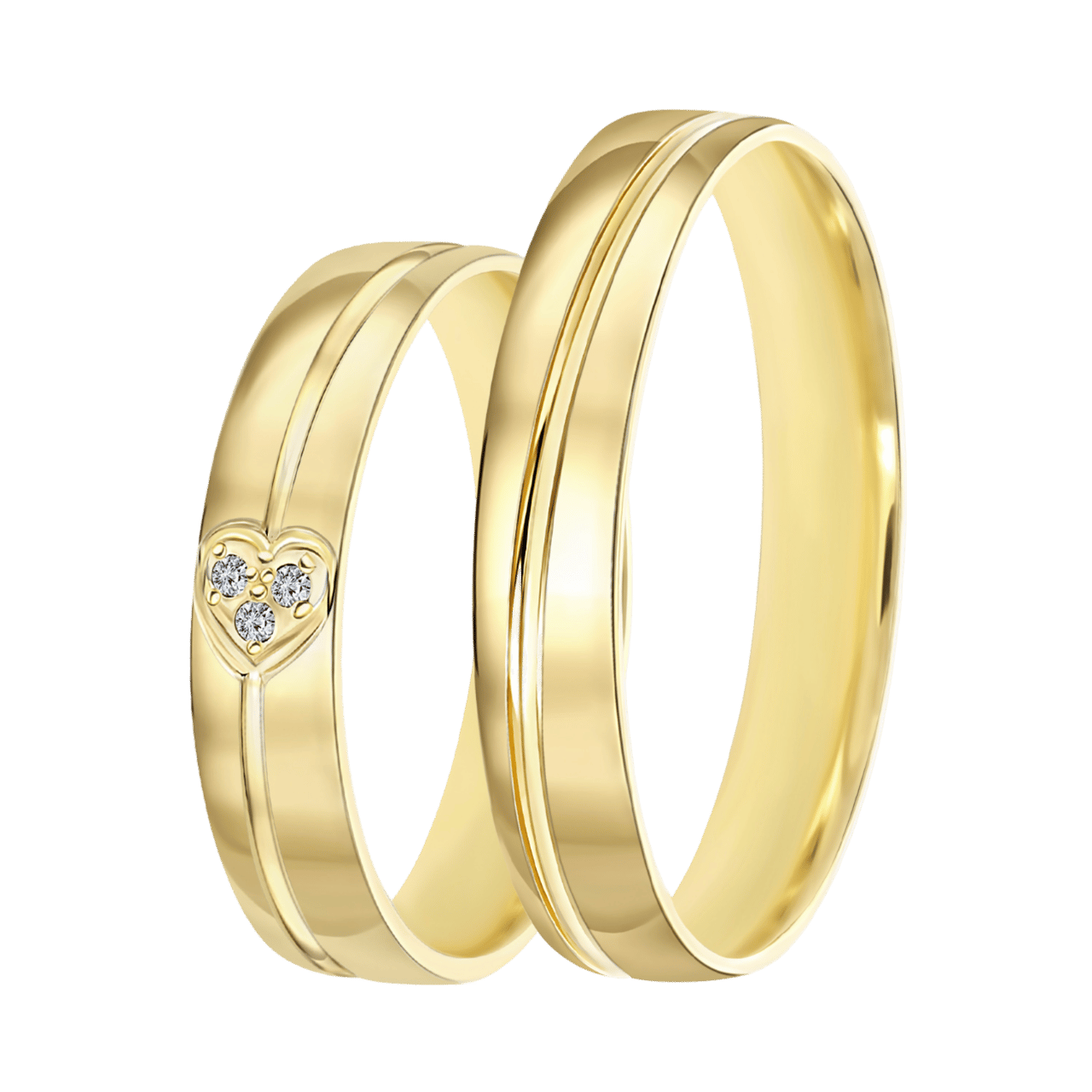 Trauring für Damen, 585 Gelbgold, 4 mm, Sterre TW 457