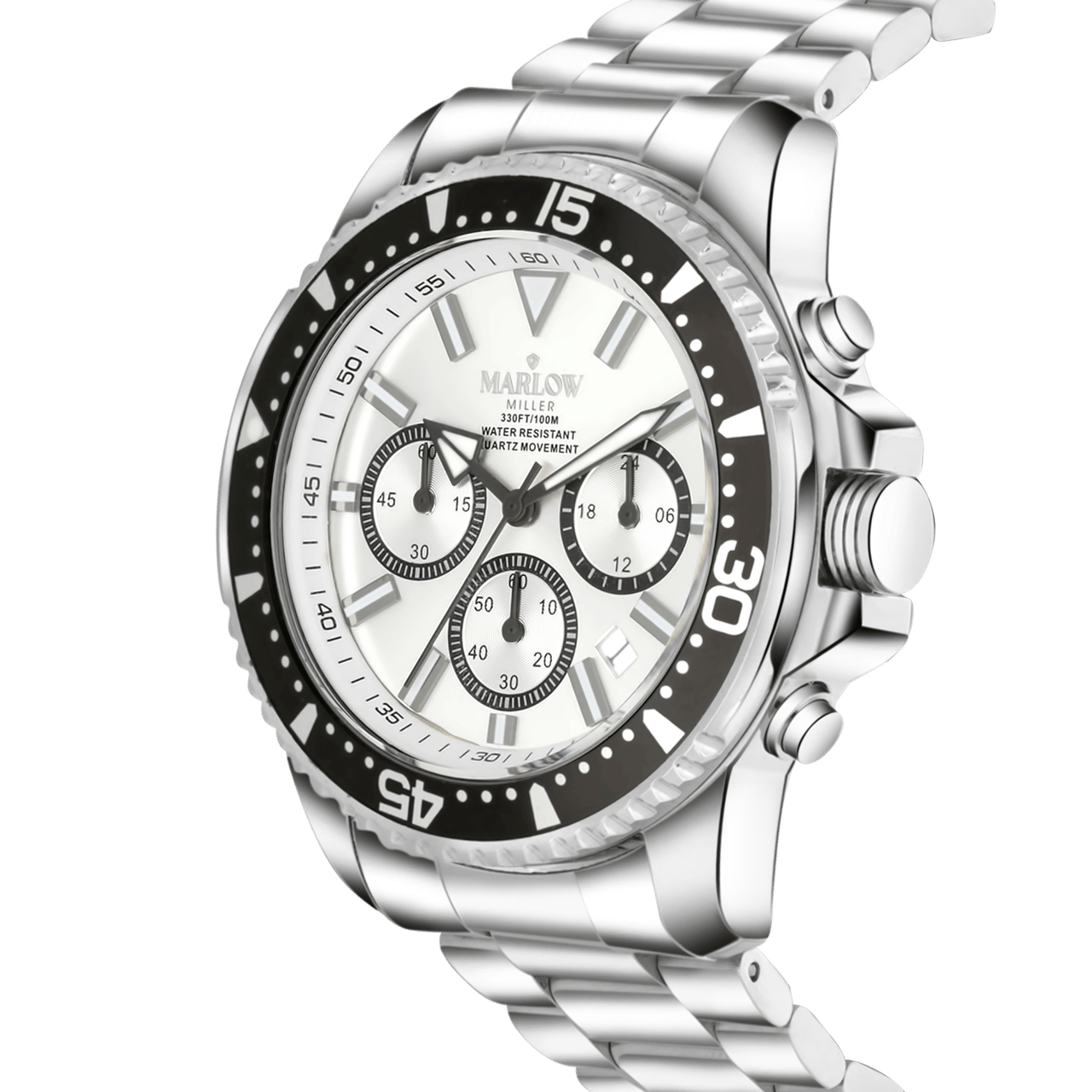 Marlow Miller chronograaf horloge stalen band