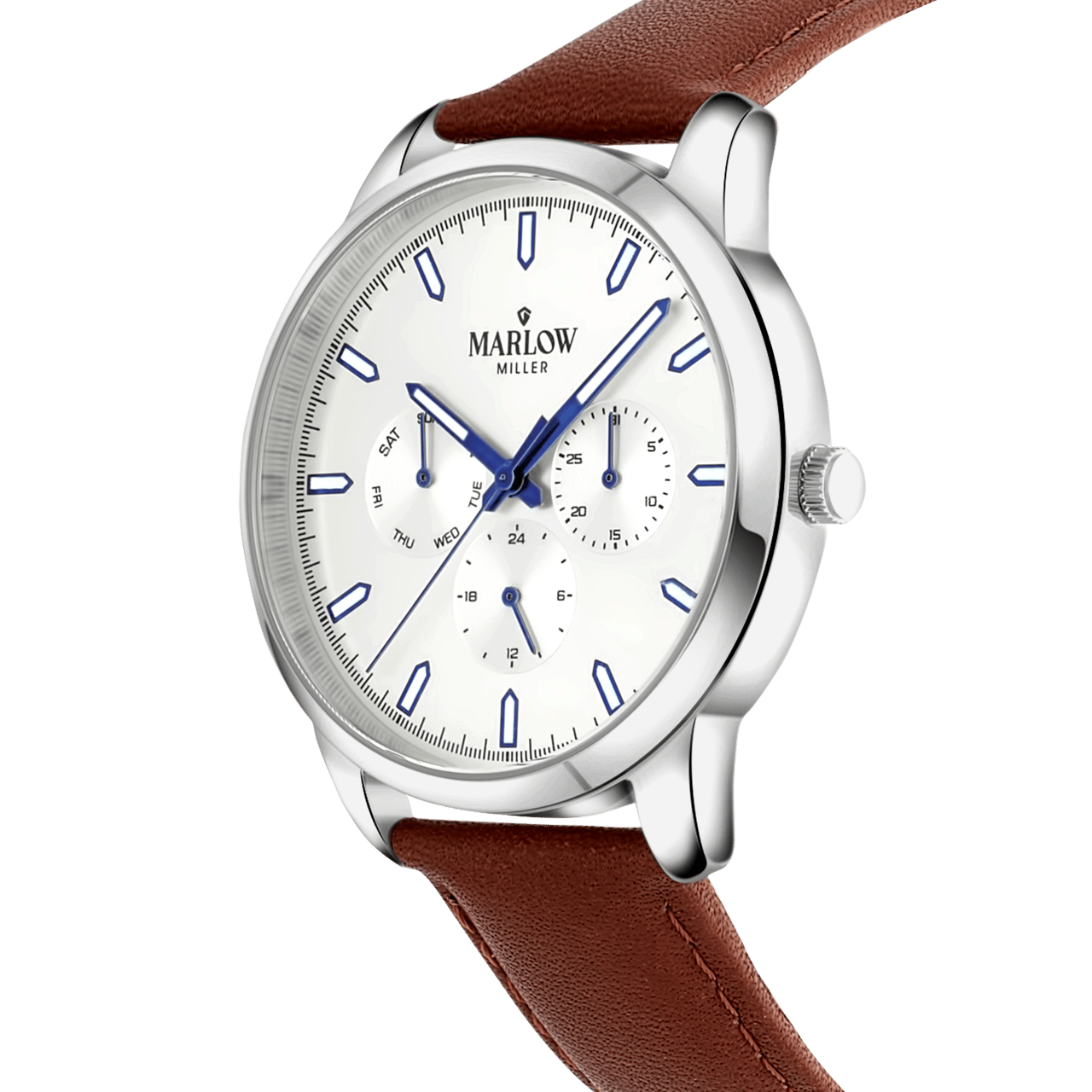 Marlow Miller chronograaf horloge met leren band