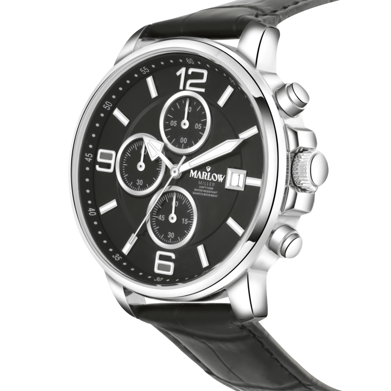 Marlow Miller Chronograf Armbanduhr mit Lederarmband