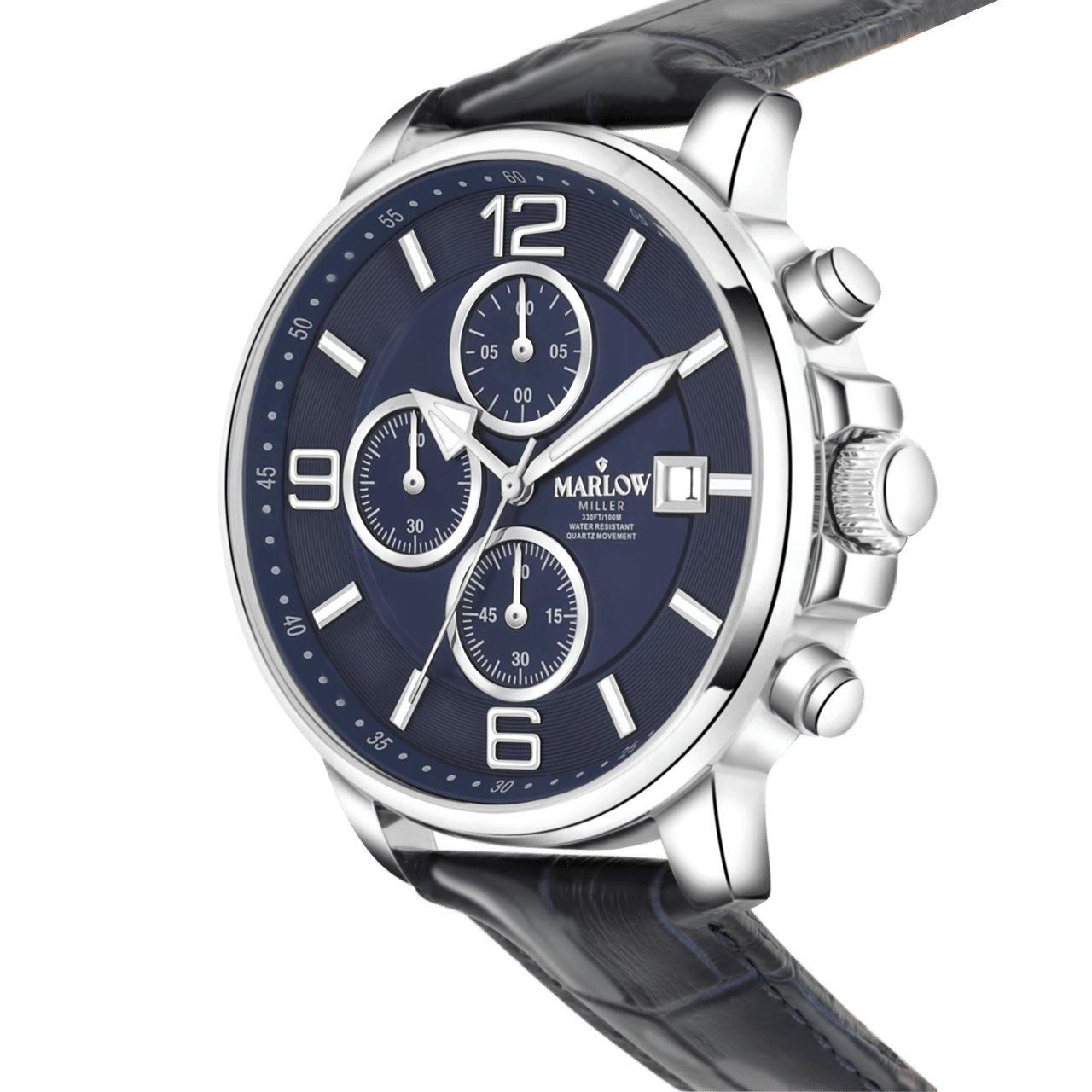 Marlow Miller chronograaf horloge met leren band