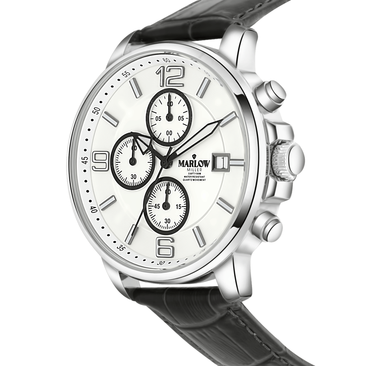 Marlow Miller chronograaf horloge met leren band