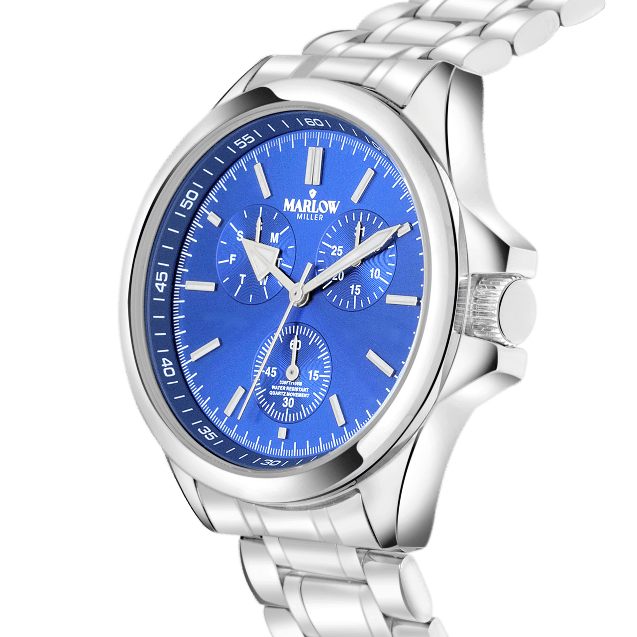 Marlow Miller chronograaf horloge met stainless steel band