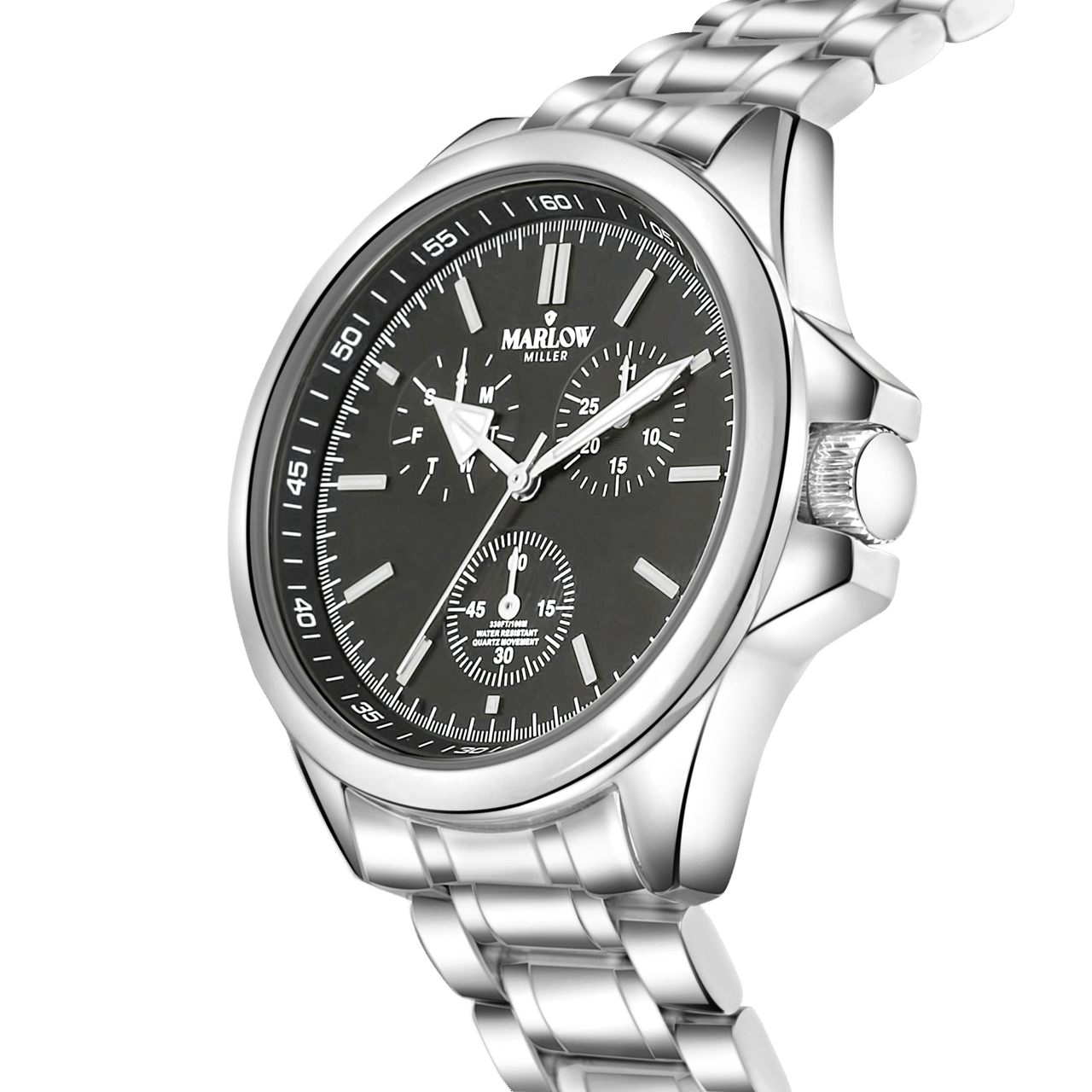 Marlow Miller chronograaf horloge met stainless steel band