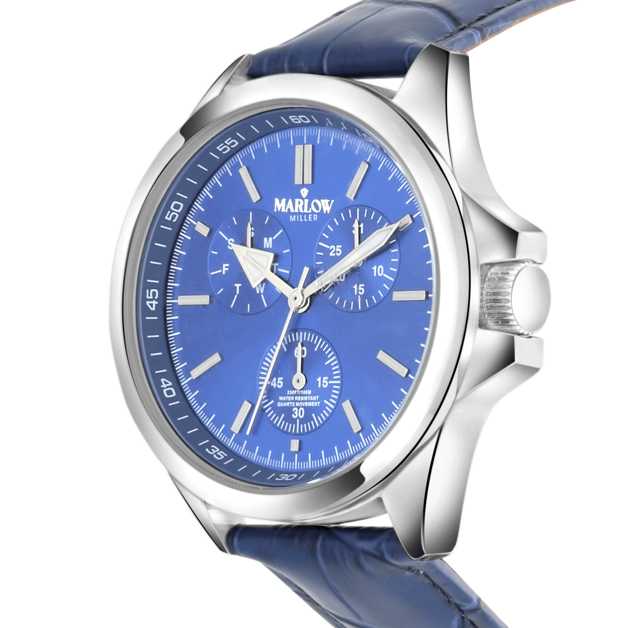 Marlow Miller Chronograf Armbanduhr mit Lederarmband