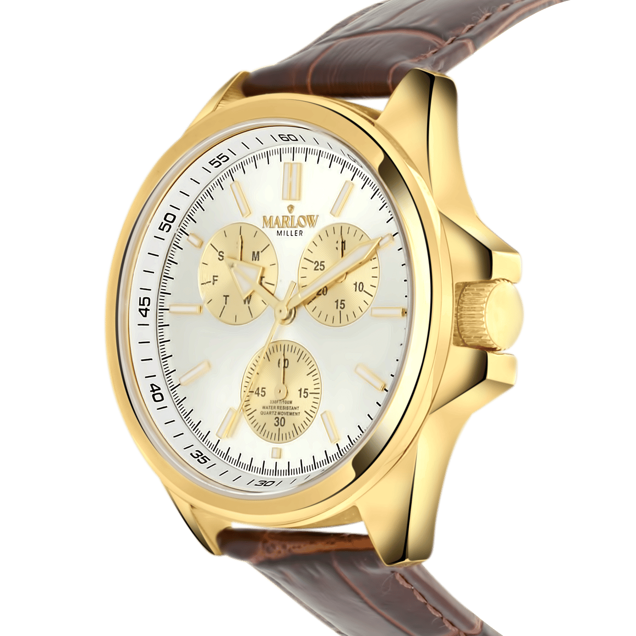 Marlow Miller chronograaf horloge met leren band