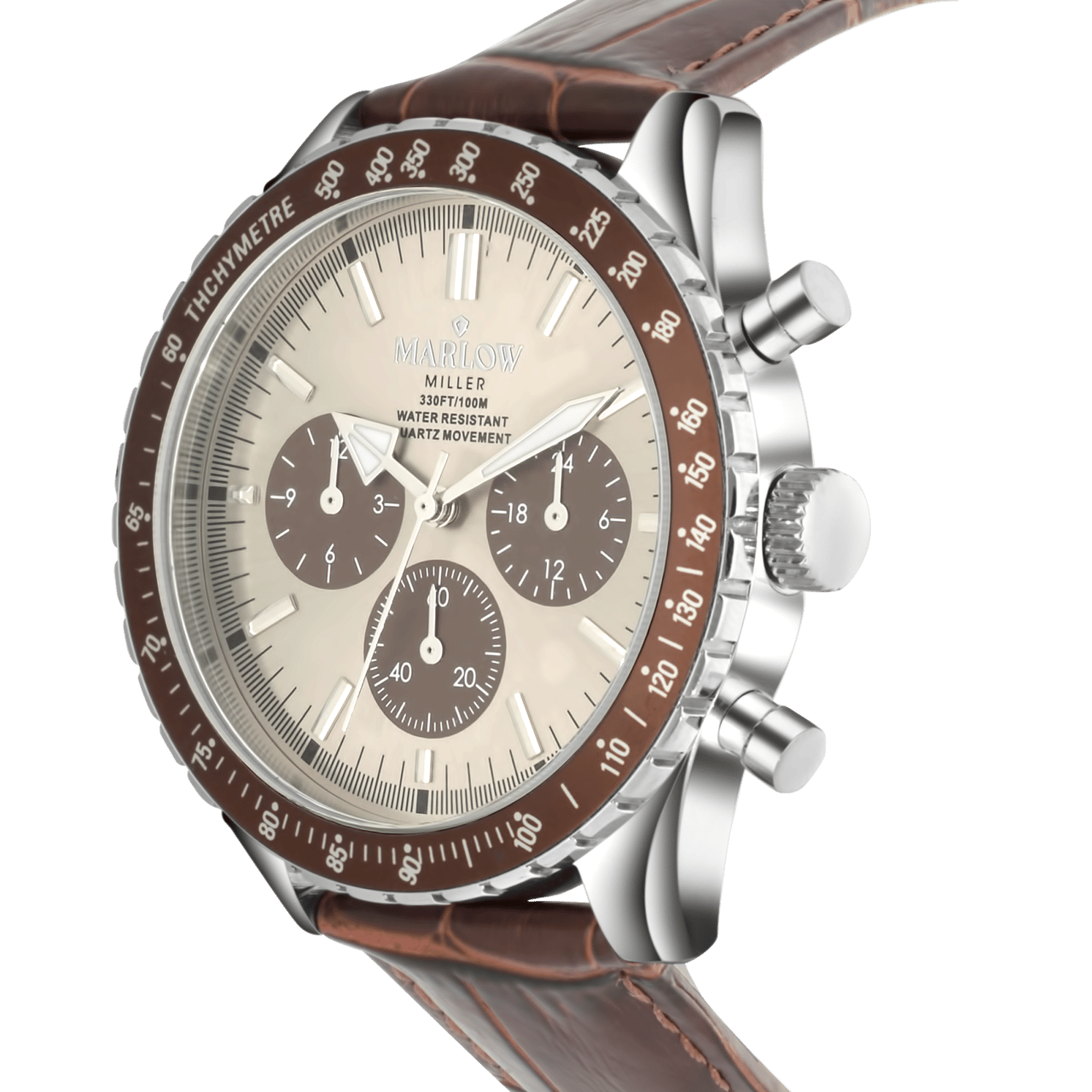 Marlow Miller chronograaf horloge met leren band