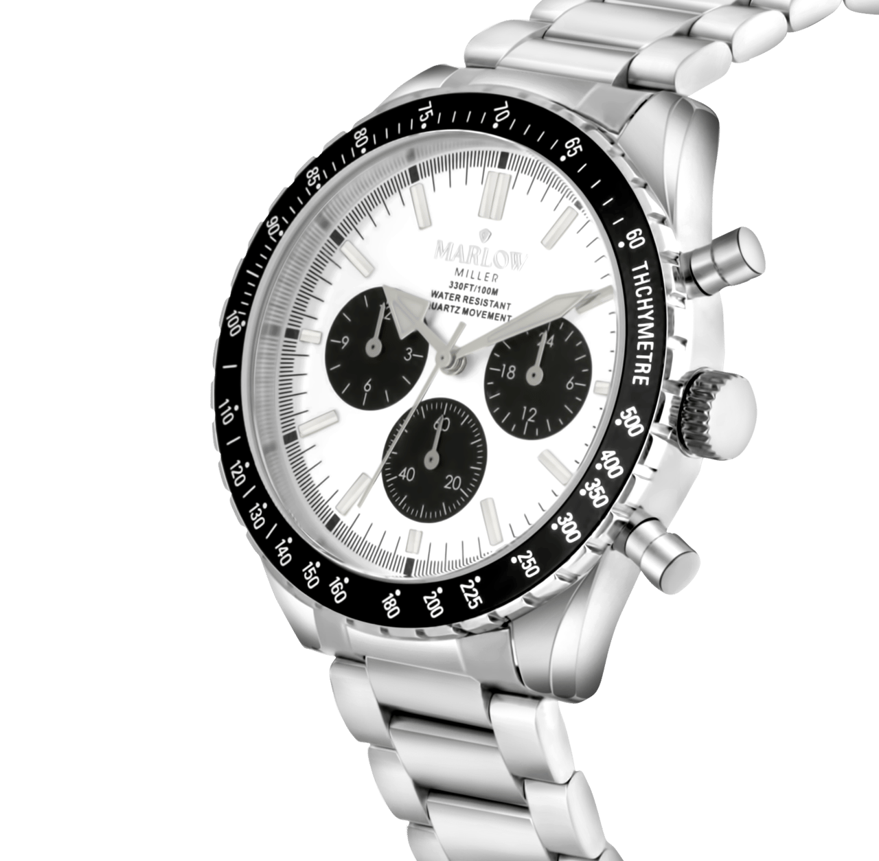 Marlow Miller Chronograf Armbanduhr mit Edelstahlarmband