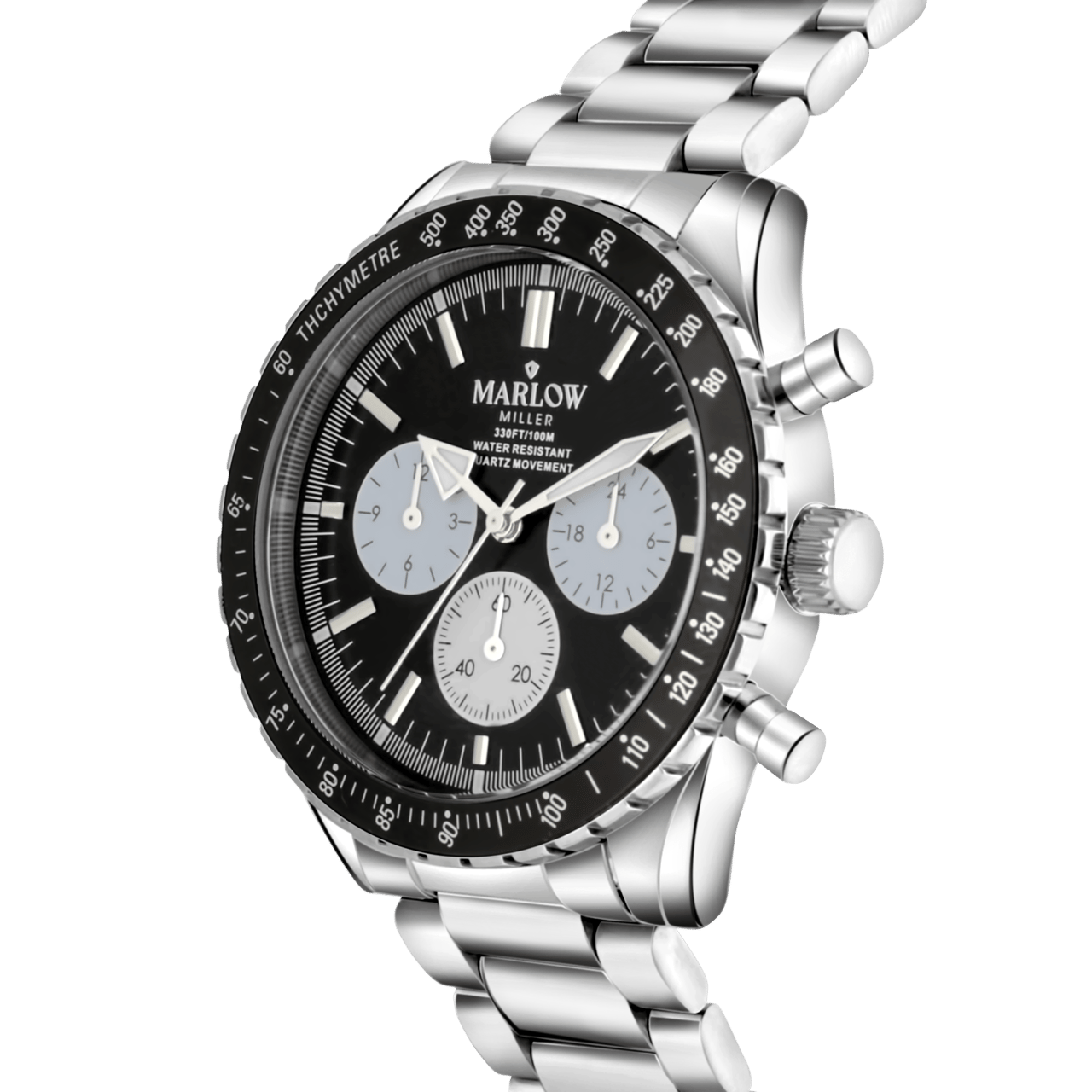Marlow Miller Chronograf Armbanduhr mit Edelstahlarmband