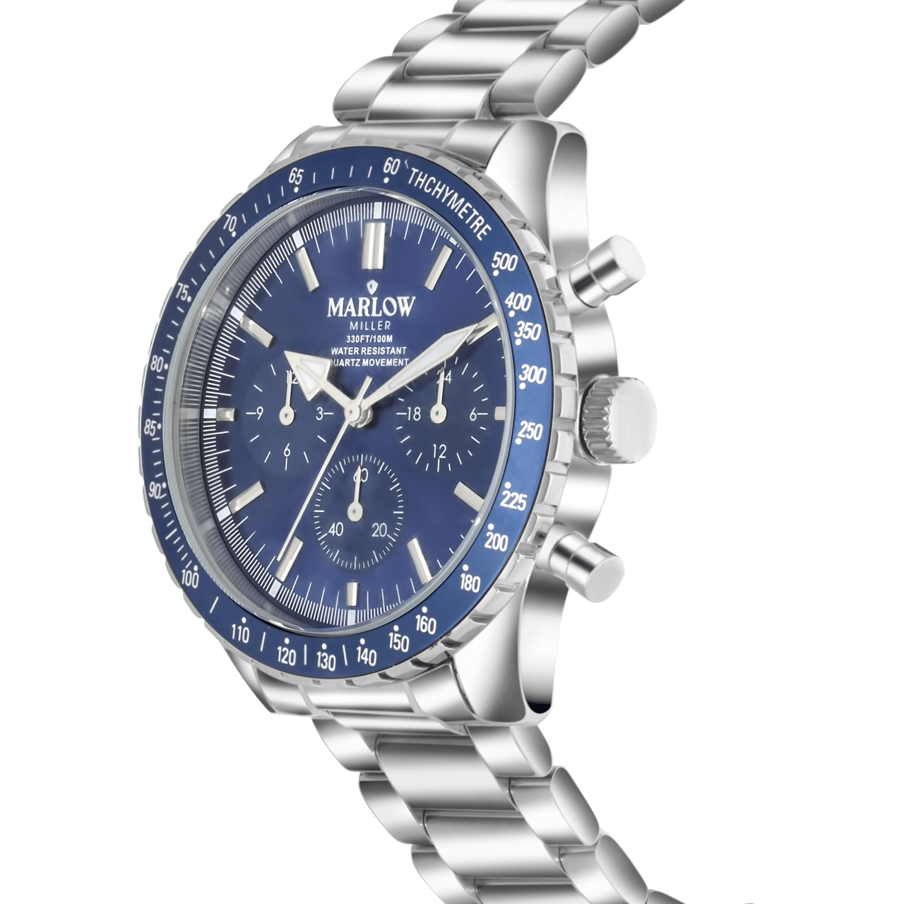 Marlow Miller Chronograf Armbanduhr mit Edelstahlarmband