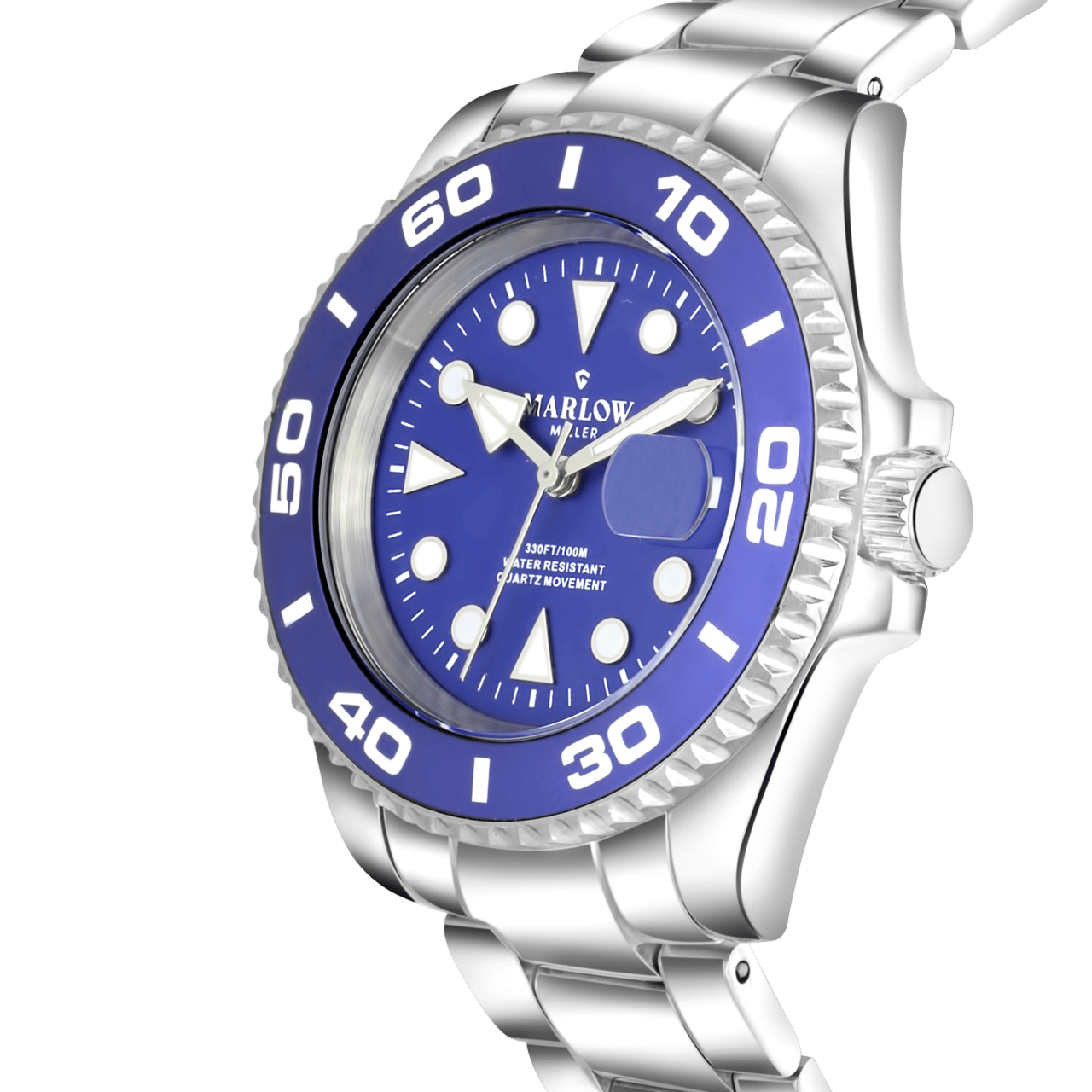 Marlow Miller Heren Horloge Zilverkleurig