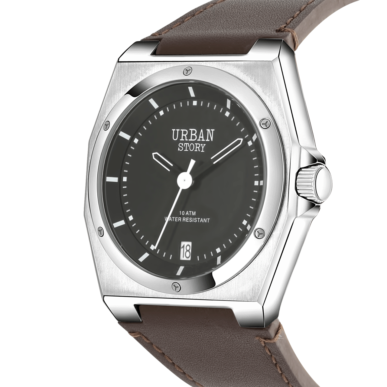 Urban Story Armbanduhr mit Lederband