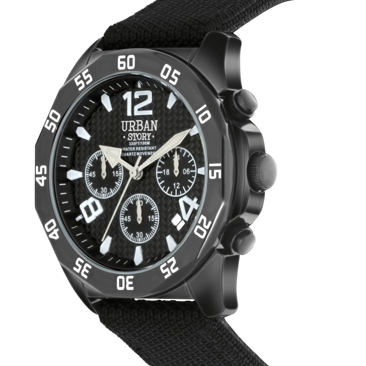Urban Story Cadeau Set Heren Horloge Zwart