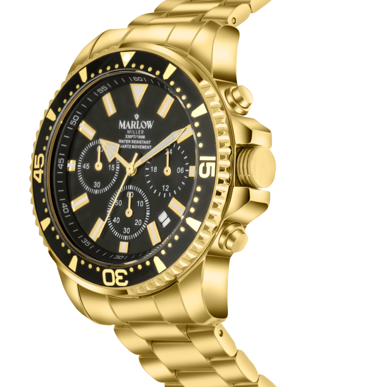 Marlow Miller Armbanduhr mit goldfarbenem Edelstahlarmband