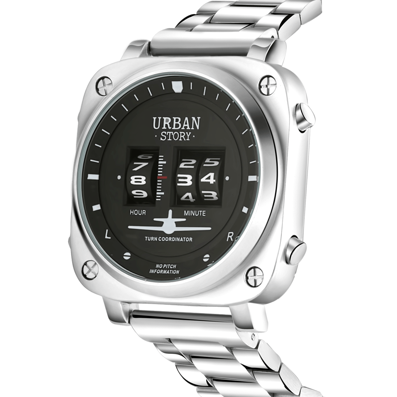 Urban Story horloge met stainless steel band