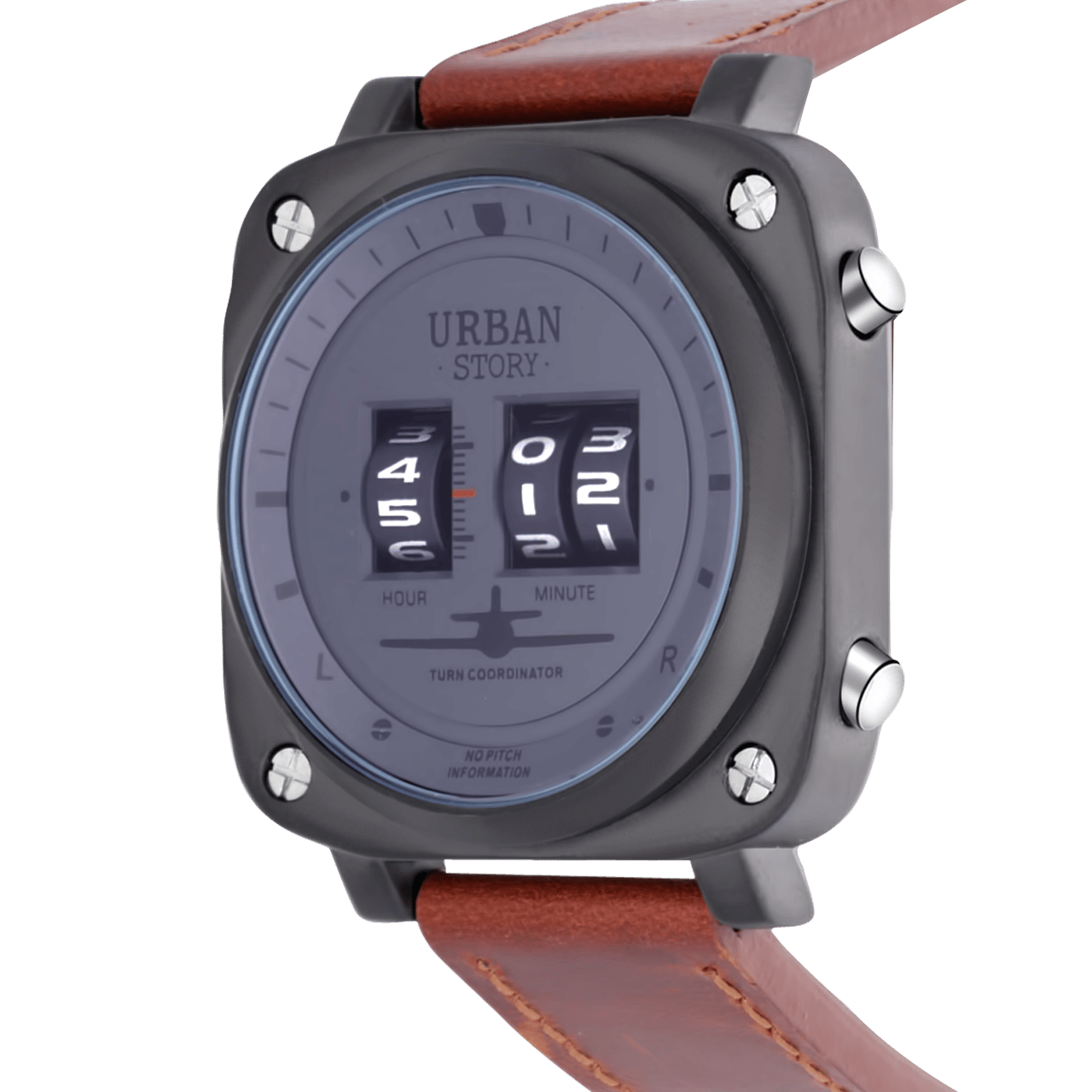 Urban Story horloge met leren band