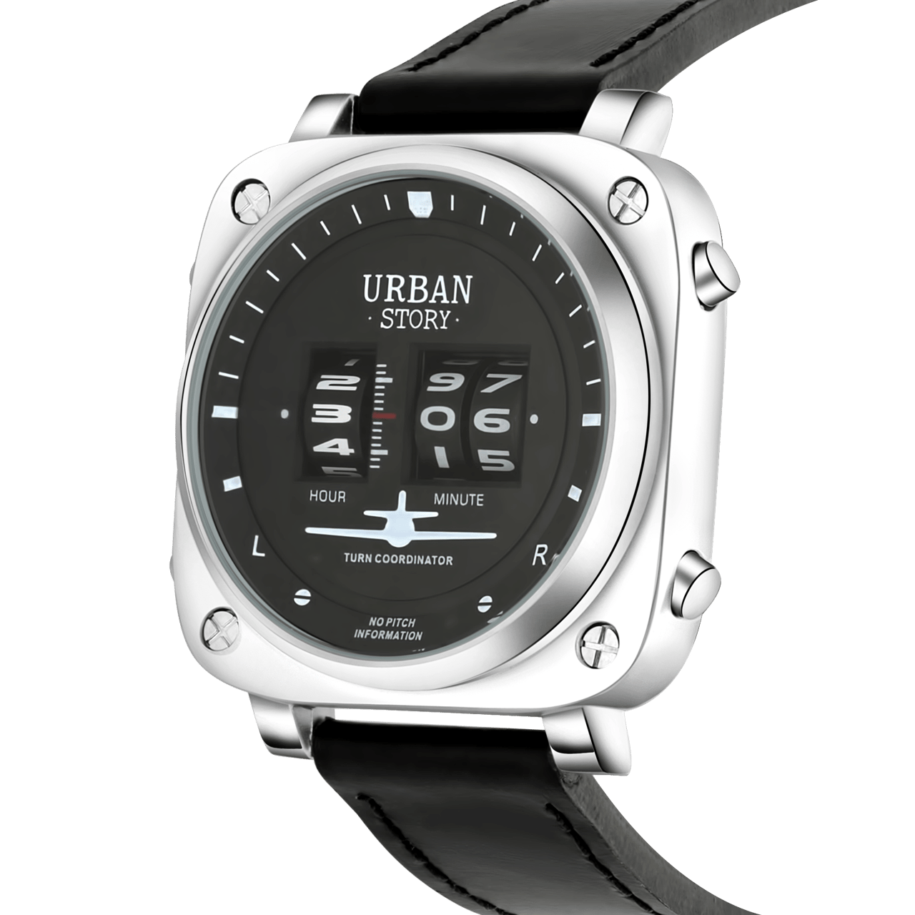 Urban Story horloge met leren band