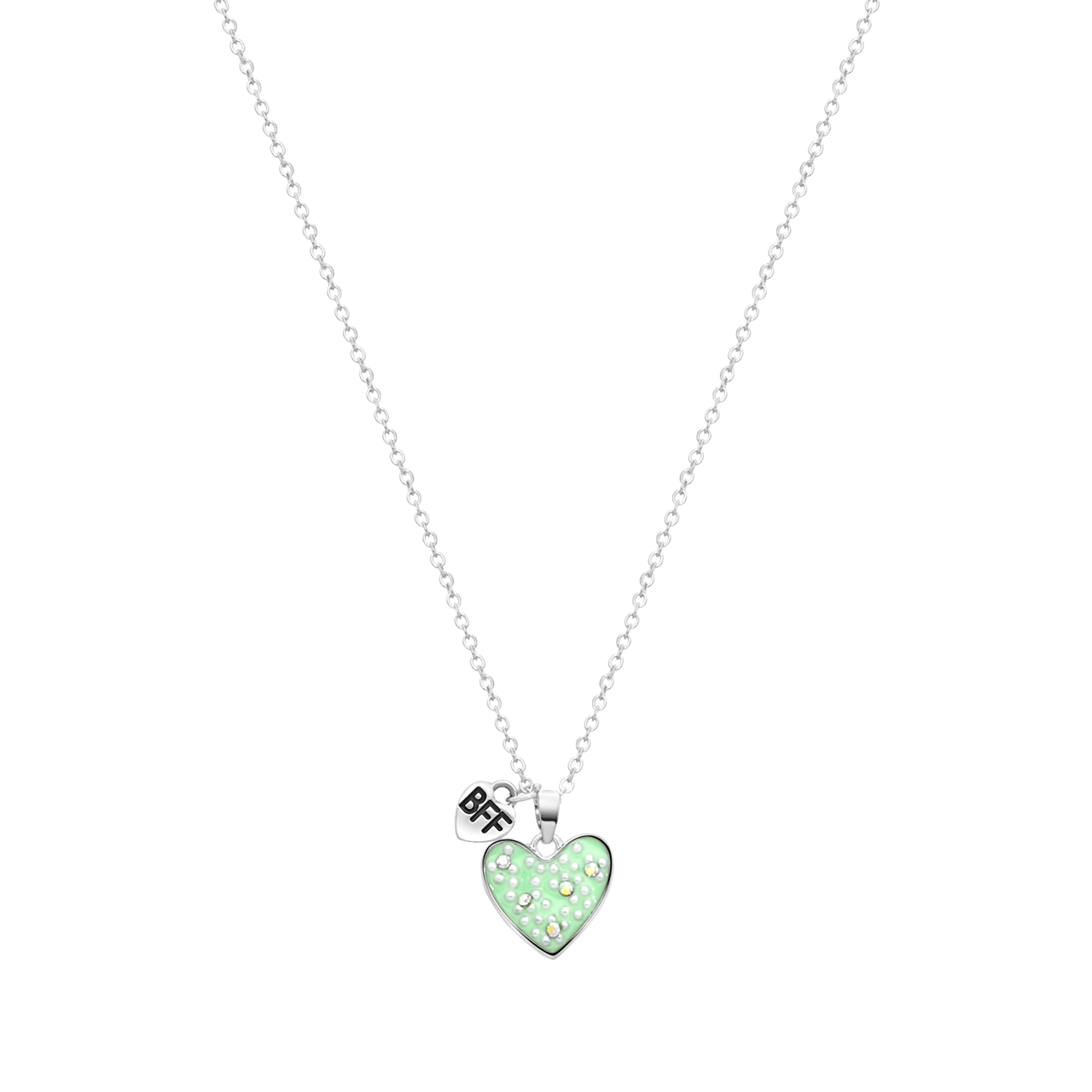 Zilverkleurige bijoux ketting set