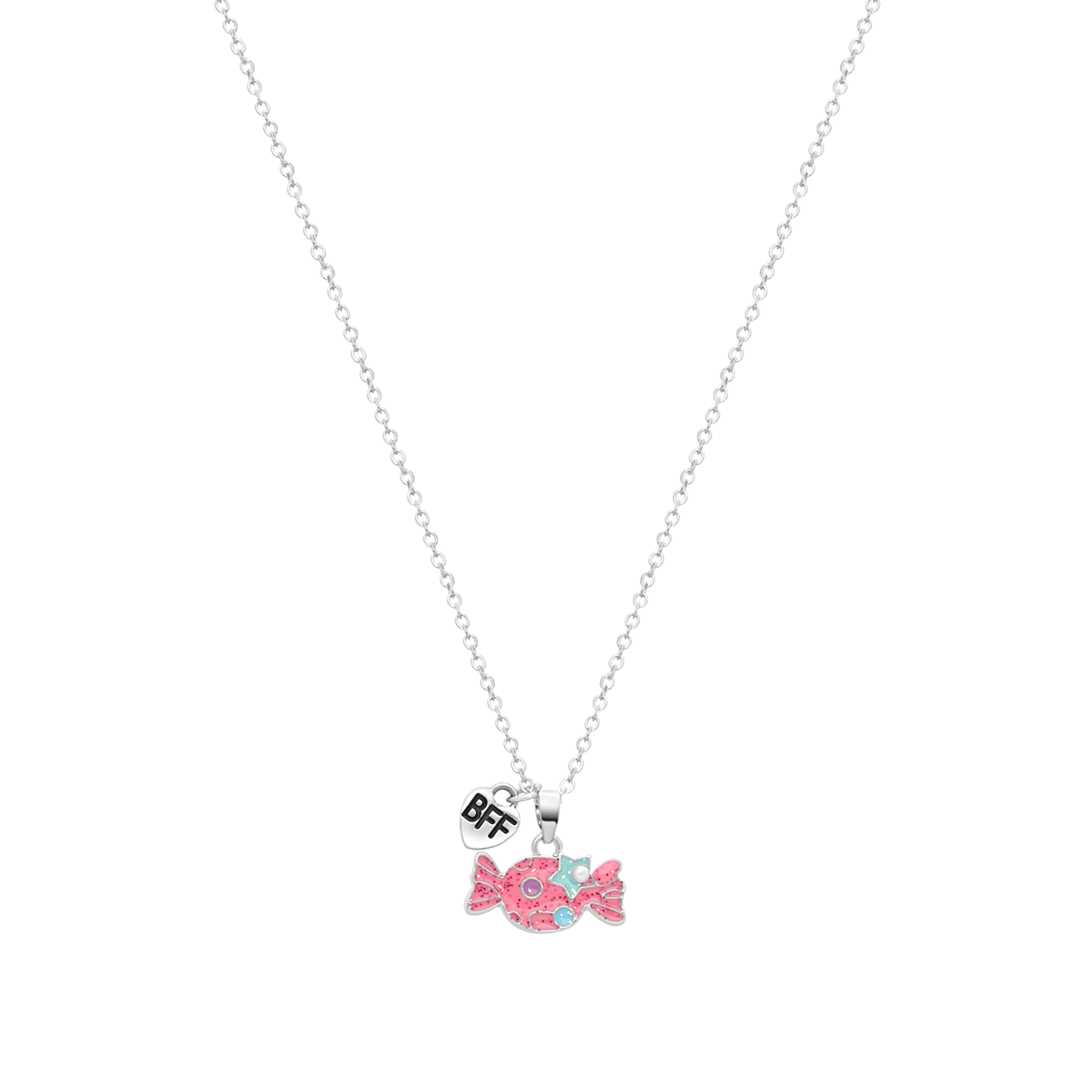 Zilverkleurige bijoux ketting set