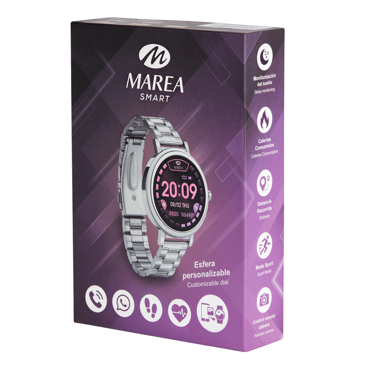 Marea Smartwatch Digitaal Dames Horloge Zilverkleurig B61002/1