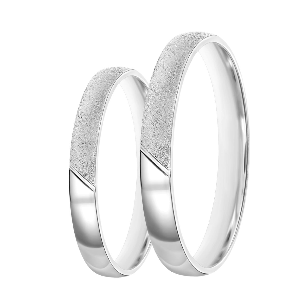 Trauring für Damen, 585 Weißgold, 3 mm, Ella TW 305