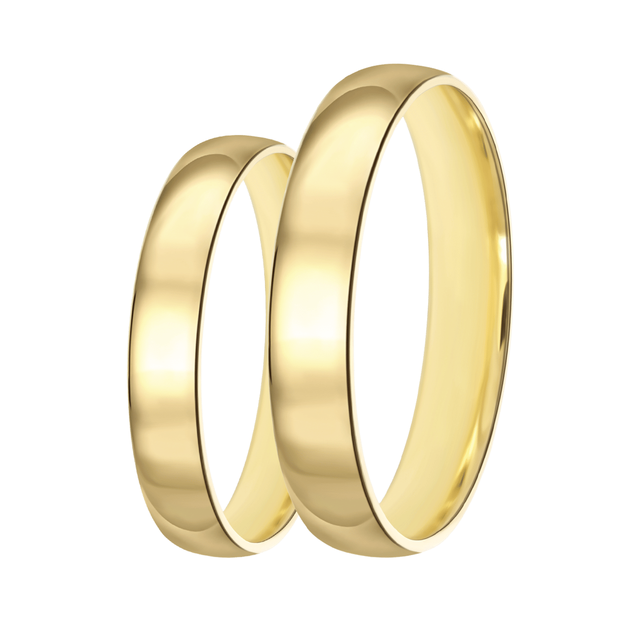 Trauring für Damen, 585 Gelbgold, 4 mm, Liz TW 451