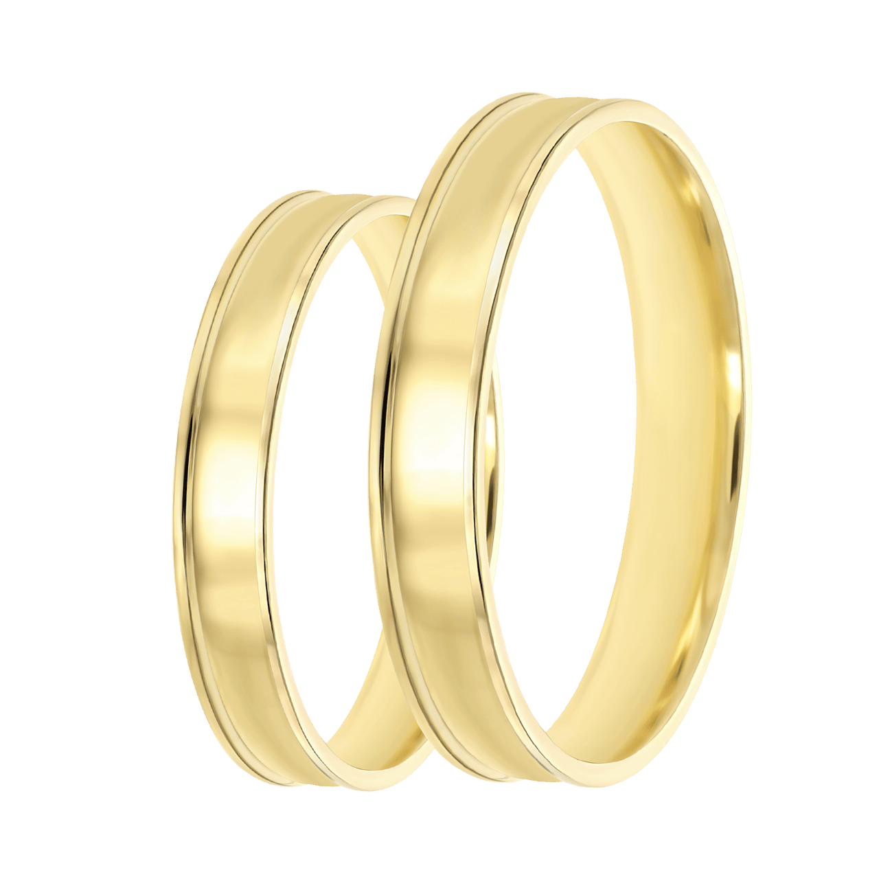 9K gele dames trouwring 4mm Nisa TW 453