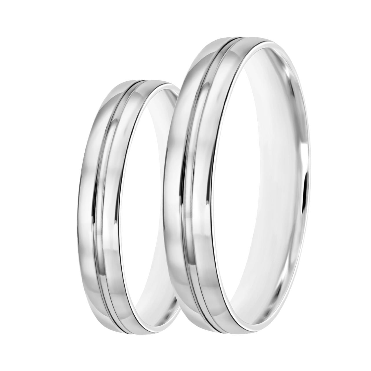 14K witgouden dames trouwring 4mm Sara TW 456