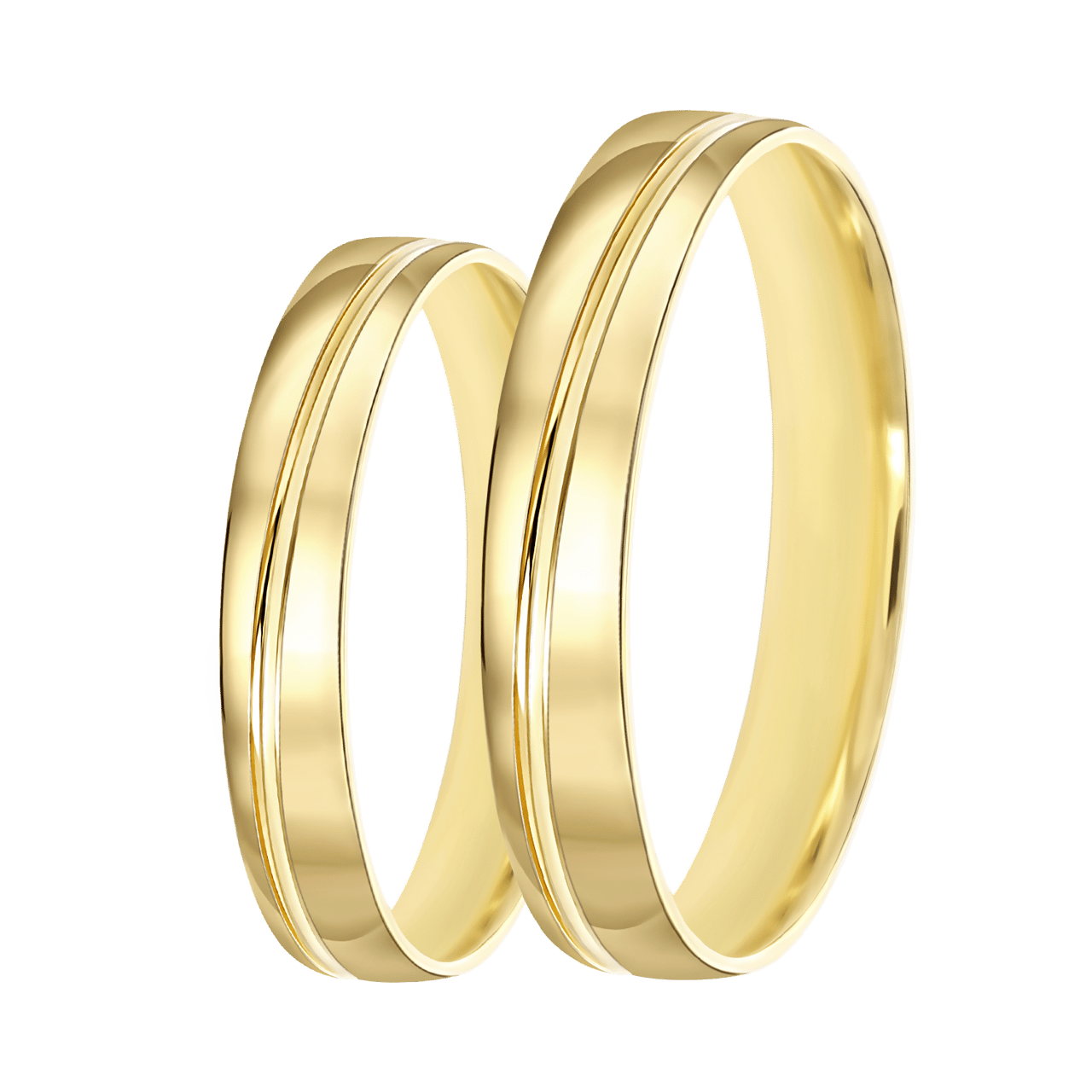 Trauring für Damen, 585 Gelbgold, 4 mm, Sterre TW 457
