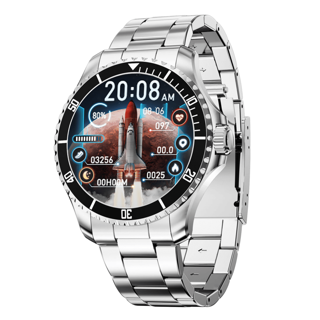 Nasa Smartwatch, 49 mm, Edelstahl, BNA30073-001