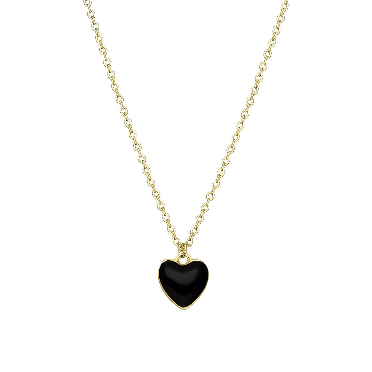 Bijoux goudkleurige ketting met hanger hart voor dames