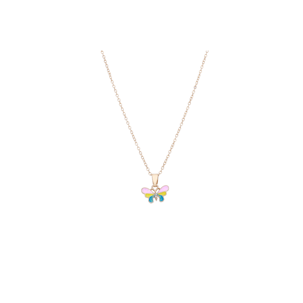 Goldfarbenes Bijoux-Set mit Hut