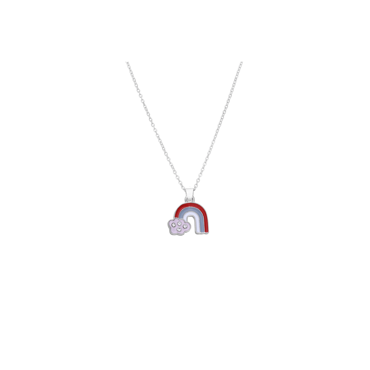 Zilverkleurige bijoux set roze