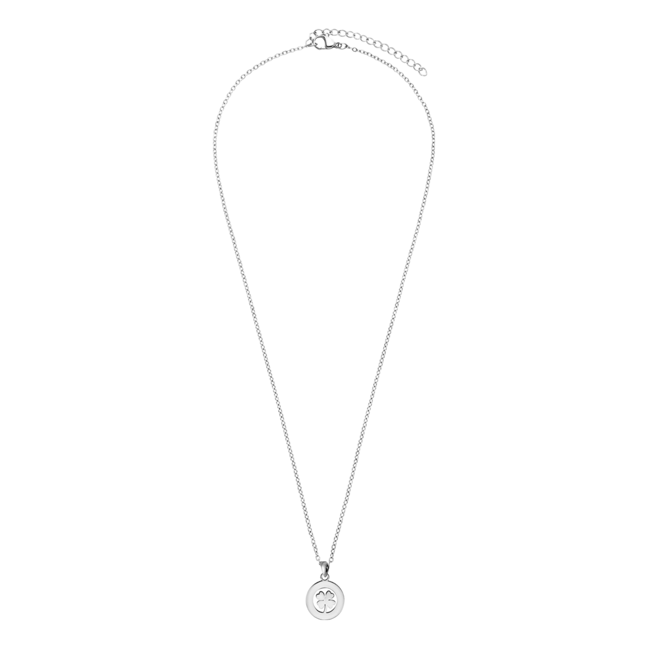 LivLiv stalen ketting met hanger open klaver voor dames