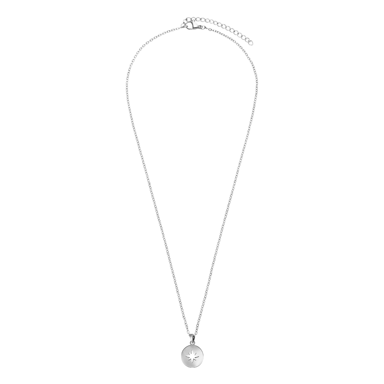 Stalen ketting met hanger Poolster