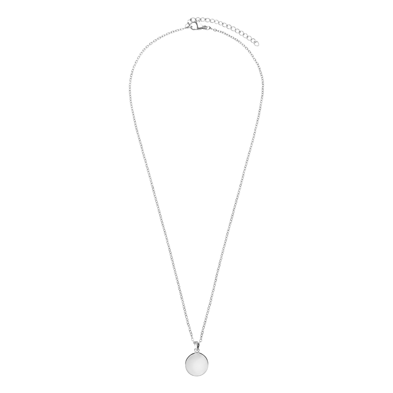 Stalen ketting met hanger munt