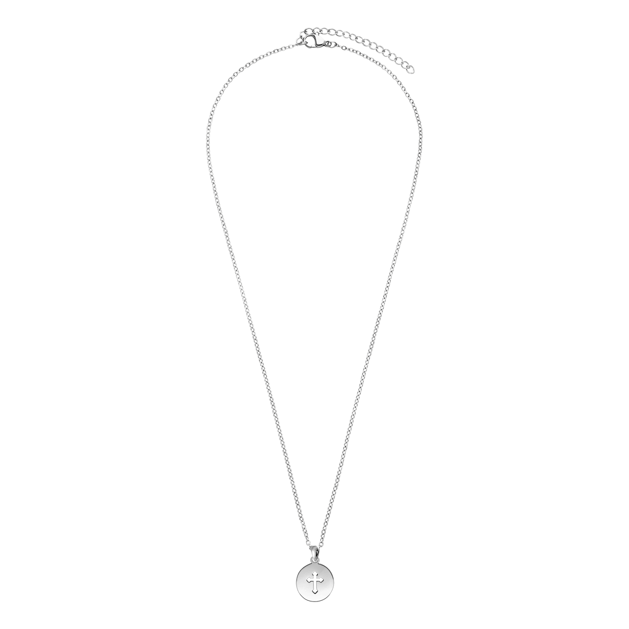 Stainless steel ketting met hanger kruis