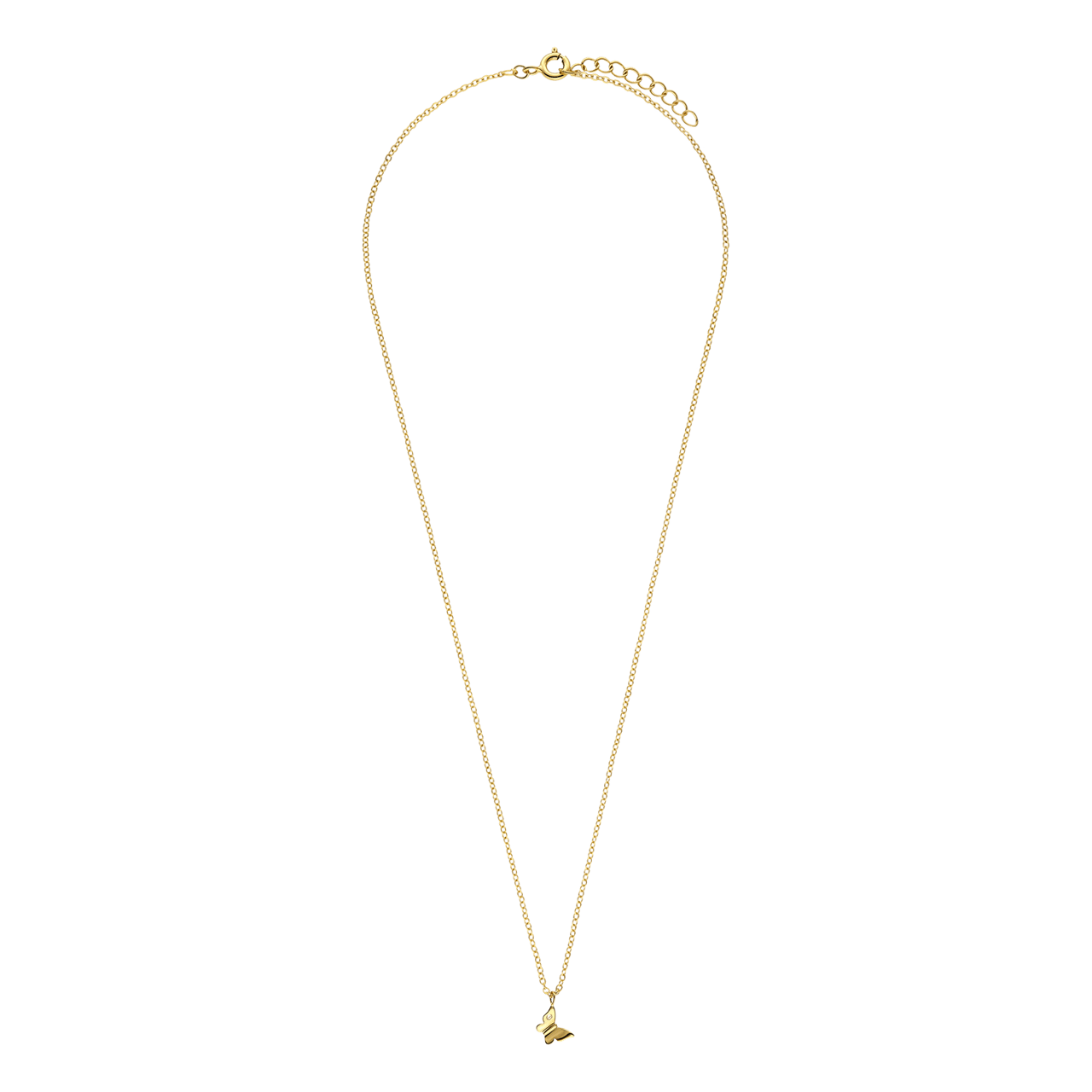 Zilveren goldplated ketting met hanger met zirkonia voor dames