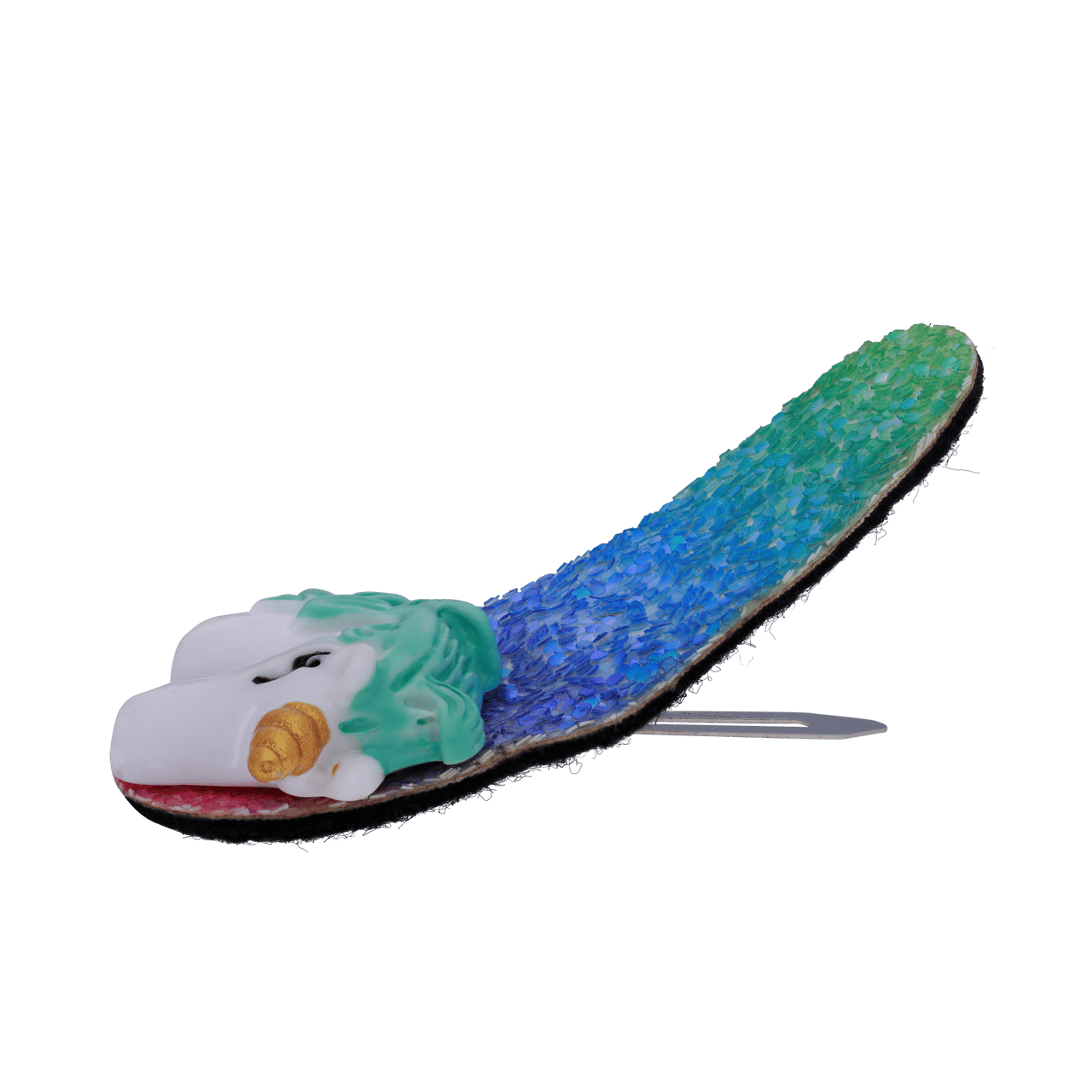 Bijoux haarclip groene unicorn