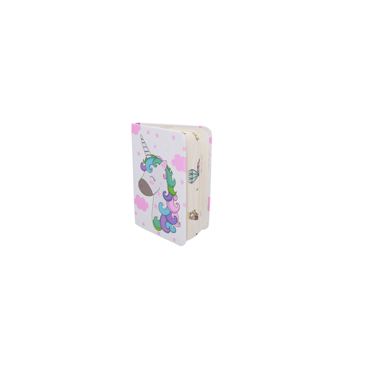 Bijoux witte unicorn notitieboekje mini