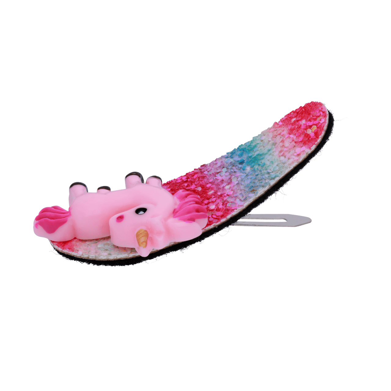 Bijoux haarclip donker roze unicorn